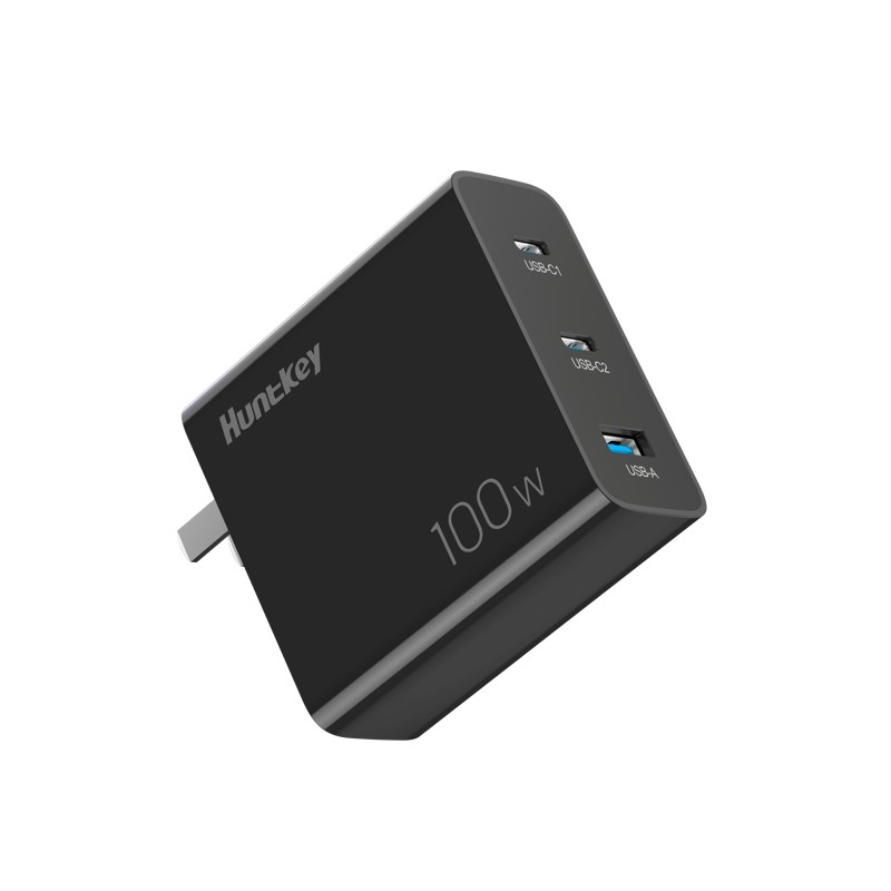 100W 2C+1A固定脚GaN充电器(G100)