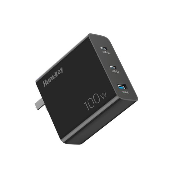 100W 2C+1A固定脚GaN充电器(G100)